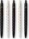 Kate Spade New York Black Ink Pen Set of 5, Polka Dot Retractable Pens, Cute Plastic Click Pens, Black Dots