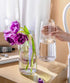 FUNSOBA Tall Clear Glass Vases for Flower Centerpieces Decorative 8.6 Inch (Clear 2 Pcs)