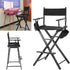 STAY GENT 5 in 1 Accessories Set for Makeup Artist Chair, (not Including Chair) Black Chair Replacement Cover Canvas, 2 Portable Side Storage Bags and Hanging Mesh Bag, Black