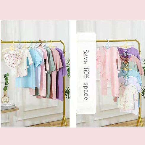 JSF Adjustable Children Coat Hangers for Baby Girl Boy, 20pcs Toddler Kids Child Nursery Closet Hangers, Non-Slip and Extendable Laundry Infant Hangers for Newborn Clothes (Grey Bear Hangers)