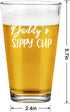 Father Gift - Daddy™s Sippy Cup Beer Glass 15Oz, Funny Dad Beer Pint Glass for Men Dad Father New Dad Husband Daddy, Special Beer Glass Idea for Father™s Day Christmas Birthday, 15Oz