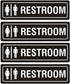Self-Adhesive Unisex Restroom Sign for Bathroom Toilet Door or Wall Decor, Metal Signs for Business Office and Home, Rust Free Fade Resistant (4 Pack 7 x 2 inches)