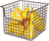 mDesign Metal Wire Food Storage Basket Organizer with Front Dip Opening for Organizing Kitchen Cabinets, Pantry Shelf, Bathroom, Laundry Room, Closets, Garage - Bronze