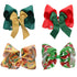 4 Pcs Large Christmas JOJO Hair Bows, 8 Inch Handmade Grosgrain Ribbon Alligator Clip Hair Accessories for Gifts 1