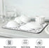 Grey and White Flowers Leaves Dish Drying Mat 18x24 for Kitchen Geometric Leaf Floral Pattern Gray Dishes Pad Dish Drainer Rack Mats Absorbent Fast Dry Kitchen Accessories