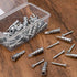 KURUI #8 Zinc Self-Drilling Drywall Anchors, 60PCs Hollow Metal Wall Anchors and Screws Kit, 30 Heavy Duty Anchors + 30#8 x 1-1/4'' Screws, 50-75LB Hanging and Mounting