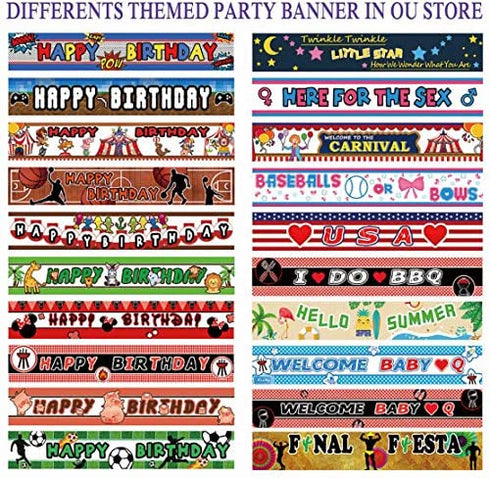 Lager Race Car Happy Birthday Banner, Red Racing Themed Party Supplies Decorations, Let's Go Racing Checkered Flag, Backdrop Background Table Cover (9.8 x 1.6 feet)