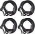 SDTC Tech 18 Inch Bungee Cord with Carabiner Hook | 4 Pack Superior Latex Heavy Duty Straps Strong Elastic Rope Locks onto Anchor Points of Luggage Rack/Cargo/Camping/RV/Hand Carts etc.