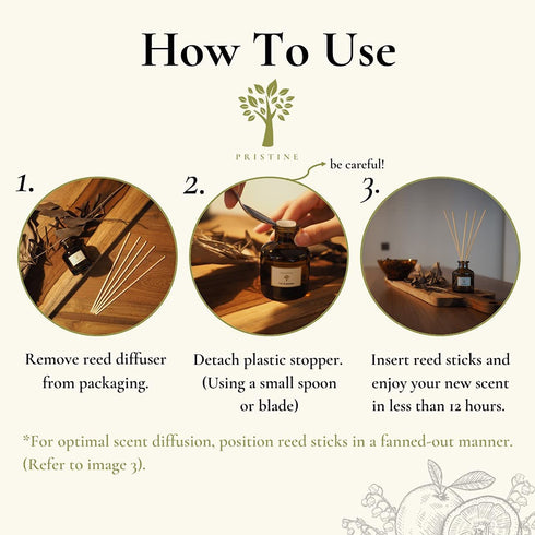Inspired by The Marriott Hotel Reed Diffuser for Home | Citrusy Grapefruit, Apple / Ocean Breeze / Sandalwood Oil Reed Diffuser & Reed Diffuser Sticks | Essential Oil Reed Diffuser Set - Office Decor