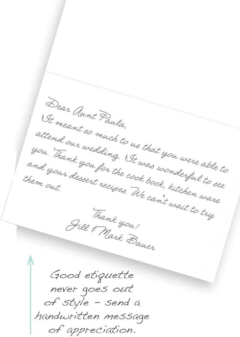 Hortense B. Hewitt 50-Count Kraft Natural and Gold Thank You Note Cards, 4.8 x 3.3-Inches