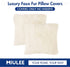 MIULEE Pack of 2 Luxury Faux Fur Throw Pillow Cover Deluxe Decorative Plush Pillow Case Cushion Cover Shell for Sofa Bedroom Car 24 x 24 Inch Beige