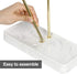 J JACKCUBE DESIGN 3 Tier Gold Metal Jewelry Display Stand Tree Organizer, Holder Rack Hanger Tower for Bracelet Necklace Accessories with Tabletop Earring Ring White Marble Tray Storage- MK516A