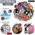 100Pcs Rock Band Stickers Music Car Stickers for Guitar Stickers Decals - Punk Rock Band Stickers Rock n Roll No Repeat, Waterproof Laptop Sticker for IPad Electric, Bass Drum Skateboard Motorcycle