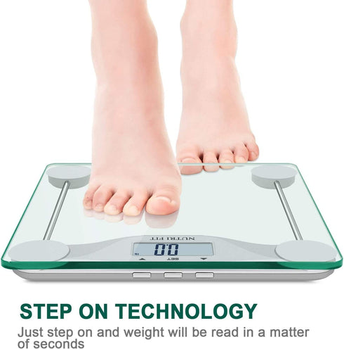 NUTRI FIT Digital Body Weight Bathroom Scale BMI, Accurate Weight Measurements Scale,Large Backlight Display and Step-On Technology,400 Pounds