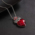 Evie Red Heart Tiara and Necklace Descendants Crown & Pendant Jewelry Set Queen of Hearts Costume Fan Jewelry Accessories for Party