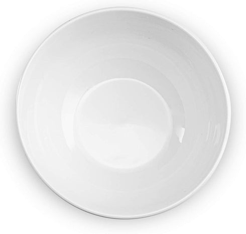 Soup Bowls, by Kook, Ceramic Make, Holds 24 Oz, perfect for cereal, desserts, salads, oatmeal, Set of 6, White.