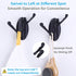 Towel Hook Matte Black 2 PCS, Angle Simple Metal Swivel Folding Robe Hook, Hand Towel Holder, Heavy Duty Clothes Hanger for Bathroom RV Wall Mount