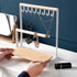 Jewelry Holder Stand, 3-Tier Necklace Hanging Wooden Ring Organizer Earring Tray, 8 Hooks Storage Necklaces, Bracelets, Rings and Watches on Desk Tabletop, White