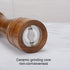 XQXQ Wood Salt and Pepper Mill Set, Pepper Grinders, Salt Shakers with Adjustable Ceramic Rotor- 8 inches -Pack of 2