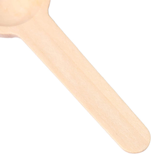 Mxfans 50x Kitchen Wooden Small Mini Spoons for Salt Condiment Coffee Honey