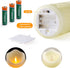 Flameless Candles with 10 Key Remote Timer Flickering Tear Wave Shaped Tealight Real Wax Simulate Dripping led Candles Battery Operated Safe for Halloween Christmas Indoor Outdoor Decor, 3x5" , 2 Set