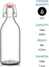 16oz Swing Top Bottles -Glass Beer Bottle with Airtight Rubber Seal Flip Caps for Home Brewing Kombucha,Beverages,Oil,Vinegar,Water,Soda,Kefir (6 Pack) (16 Oz- Set 6 (New))
