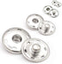 55 Sets Sew-on Snap Buttons Metal Snap Fastener Durable Press Studs Buttons for Sewing Clothing, 4 Sizes (Silver)