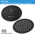 High Pressure Shower Head, 6 Inch Rain Showerhead, Ultra-Thin Design-Best Pressure Boosting-Awesome Shower Experience, NearMoon High Flow Stainless Steel Rainfall Shower Head (Matte Black)