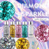 Body Glitter Gel Holographic Glitter Liquid for Festival Make Up 3 Colors Set Long-Lasting Easy to Remove (Pink,Silver,Mermaid)