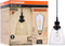 SYLVANIA Vintage Brookline Bell Pendant Light Fixture with 1 ST19 LED Dimmable Light Bulb Included, 800 Lumens, Black Finish (75512)