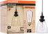 SYLVANIA Vintage Brookline Bell Pendant Light Fixture with 1 ST19 LED Dimmable Light Bulb Included, 800 Lumens, Black Finish (75512)