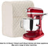Giveme5 Kitchen Aid Mixer Cover, Leather Stand Mixer Cover Dust-Proof Cover Lattice Pattern Thicken Protector Cover Organizer Bag for Kitchen Mixer QT4.5 QT5 QT6 (Beige)