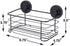 Gecko-Loc ?? Super Suction Cup Shower Caddy Bath Wall Shelf, Large Deep Bathroom Shampoo, Conditioner and Bath Gel Caddy Organizer - Kitchen Storage Basket - Rustproof Stainless Steel Black Finish
