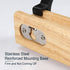 Coat Hook Wall Mounted Coat Rack-5 Double Hook, 15 Inch Aluminum,Metal Coat Hook Rail for Coat Hat Towel Robes, Wooden (Black 1PCS)