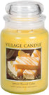 Village Candle Lemon Pound Cake Large Glass Apothecary Jar Scented Candle, 21.25 oz, Yellow