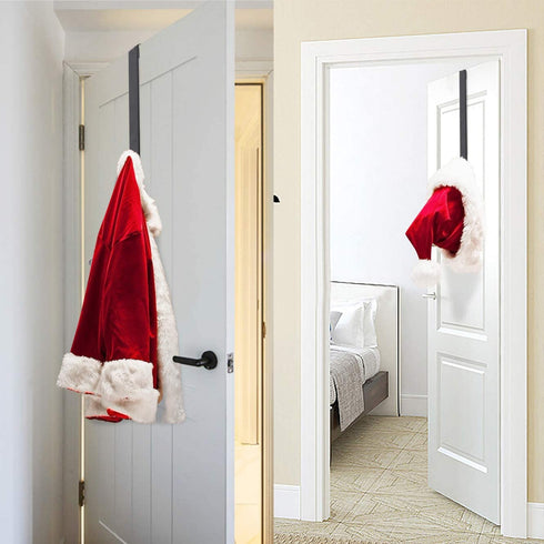 Pack of 2 Wreath Hanger,Adjustable Wreath Hanger for Front Door from 14.9 to 25 Inch,20 lbs Larger Door Wreath Hanger Christmas Wreaths,Black