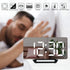 Digital Clock LED Display, Electric Alarm Clock 6.8'' Mirror Surface with Dimming Mode, 3 Levels Brightness, Dual USB Ports Modern Decoration for Makeup Home Bedroom Decor (M)
