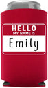 Hello My Name Is - Customizable Can Coolers Party Favor Meeting Fun Way To Introduce Yourself, Multi Colored, 12 Pc