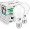 Qualilux Dusk to Dawn Light Bulbs 60W Equivalent, 6000K Daylight Deluxe, 9.5W 850LM, 360degree Light Sensing LED Bulb, Photocell Sensor, Auto On/Off, A19 E26, 2-Pack