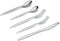 SANTUO 20 Piece Silverware Set for 4, Dinning Stainless Steel Flatware Set, 20pcs Lunch Tableware Cutlery Set, Dinner Mirror Polished Utensils, Include Knife Fork Spoon for Home (Silver)
