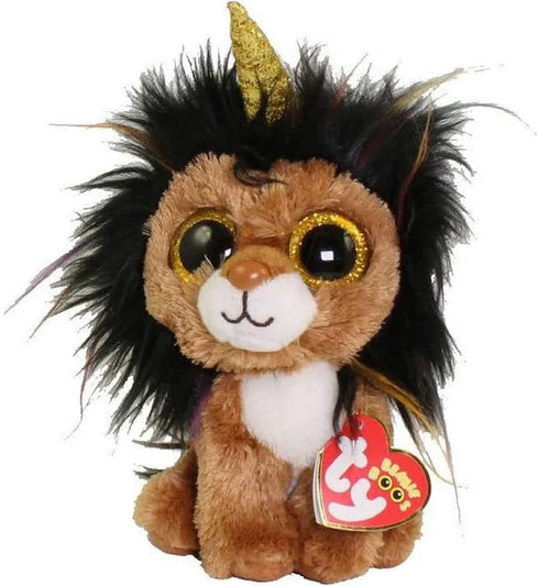 TY 1607-36252 Ramsey Lion with Horn-Beanie BOOS, Multicolored, 15 cm