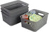 Cand Plastic Storage Baskets/Bins, 4-Pack, Gray
