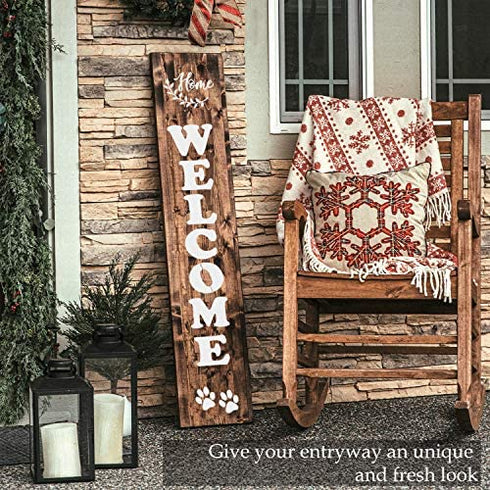 Stencils for Painting On Wood, Welcome Stencil Vertical, Wood Stencils, Quotes for Painting, Stencils for Canvas and Signs, Pet Stencils, DIY Porch Signs, Farmhouse Stencils Sayings, Hello Stencil