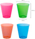 Party Essentials Hard Plastic 2-Ounce Shot/Shooter Glasses, 80-Count, Multi Neon