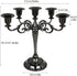 VINCIGANT Black Candle Holders Fireplace Candelabra for Taper Candle,Dinning Room Table Centerpieces Decoration,Christmas