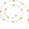 Department 56 Village Collection Halloween Pumpkins Miniature String Lights Lit Accessory, 27 Inch, White and Yellow