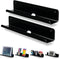 2-Pack 12" Slim Floating Shelves Mount, Adhesive or Screw Mount, for Tablets, Vinyl Records, Picture Frames, Phones, Universal Holder Shelf by Brainwavz (SHELF305 Black)