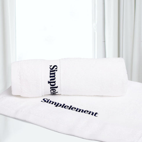 Simplelement 2-PCS Hand Towel Gift Set for Women, 100% Combed Cotton Soft, Plush, Premium, Gift Idea for Chrismas,Anniversaries, Birthday, Thanksgiving, New Year, Engagement