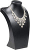 Black PU Leather Jewelry Necklace Stand Pendants Display Bust Choker Holder Jewellery Rack Show 3 Options Model (Hight 30cm)