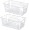 SANNO Large Wire Freezer Storage Baskets,Farmhouse Metal Wire Basket Freezer Storage Organizer Wire Storage Basket for Kitchen Pantry Organizer Bins,14"x11"x6"